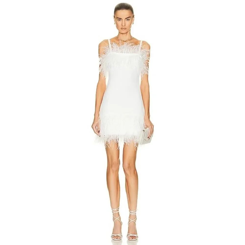 STAUD Etta dress white M"